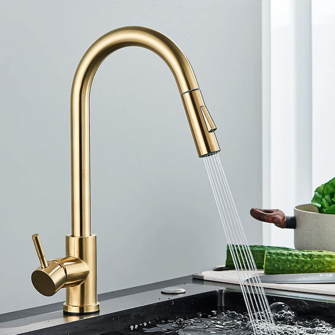 Contemporary Pullout Touch Sensitive Faucet
