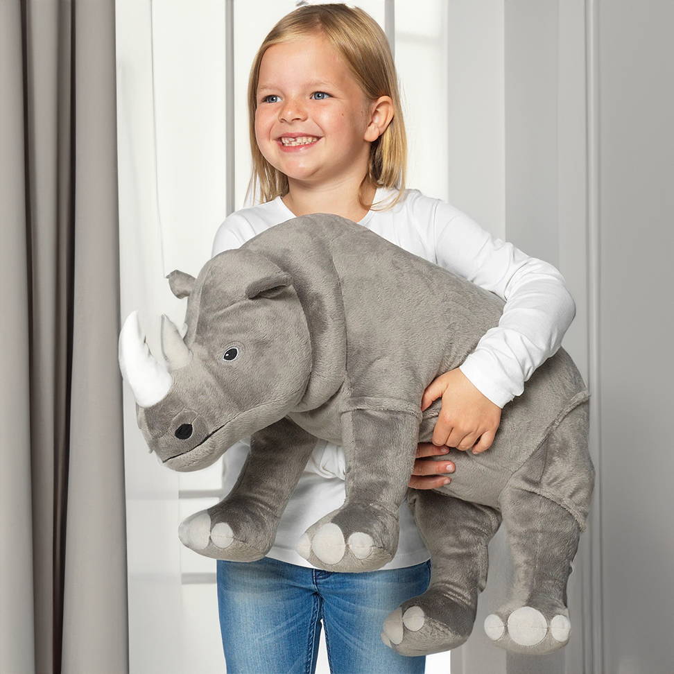 Plush Rhino Toy Baby Stuffed Rhino Weighted Stuffed Animal Giant Stuffed Animal Giant Plushie For Children Rhino Plushie Cuddle Plushie Fresh Frenzy
