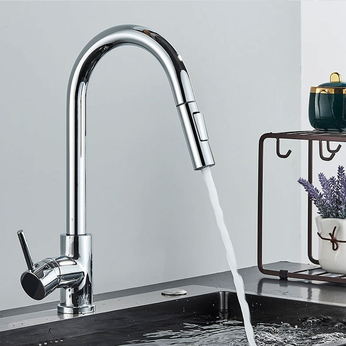 Contemporary Pullout Touch Sensitive Faucet