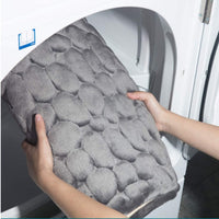 Embossed Cobblestone Memory Foam Non-slip Bathmat