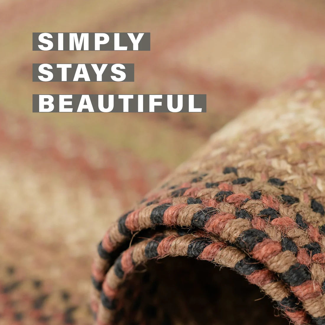 Gingerbread Multi Braided Jute Accent Rug