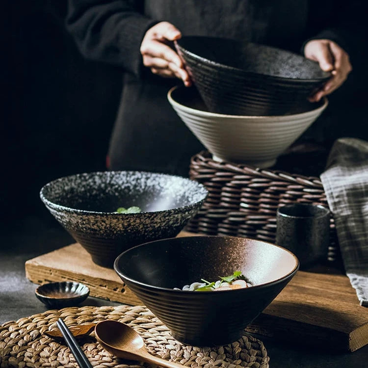 Japenese Inspired Ceramic Ramen Bowl