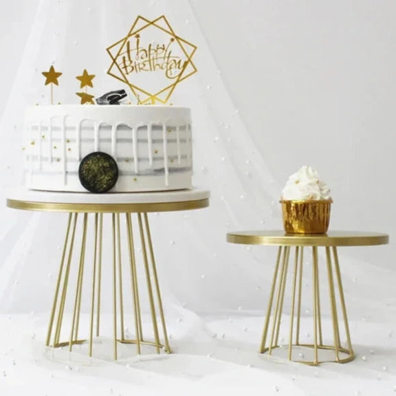 Gold Chic Minimalist Metal Cake Stand