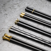 Set Of 5 Premium Metal Contemporary Chopsticks