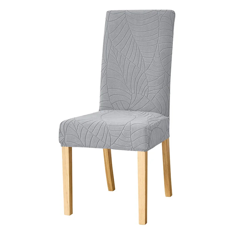 Waterproof Leaf Jacquard Dining Chair Covers