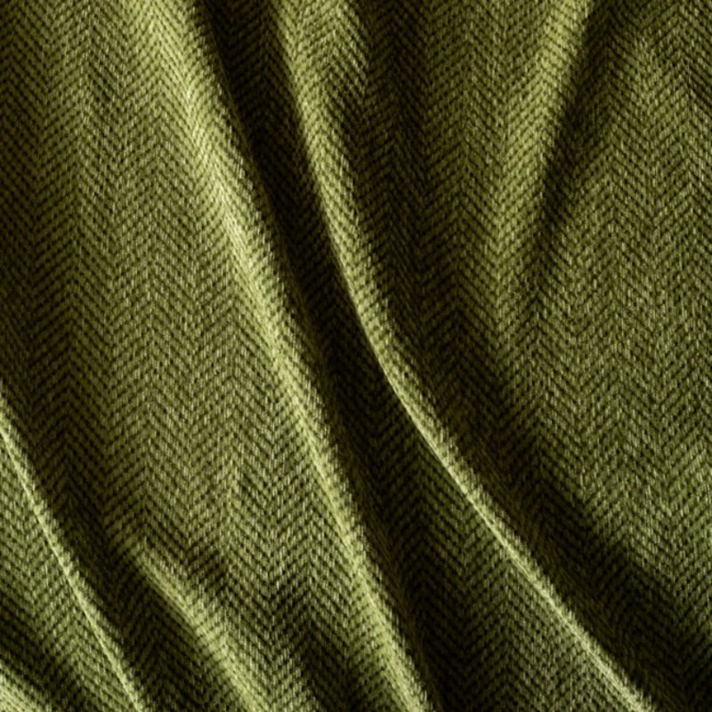 Close-up of the soft herringbone chenille texture