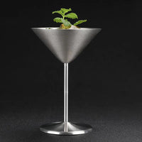 Stainless Steel Martini Cocktail Glasses