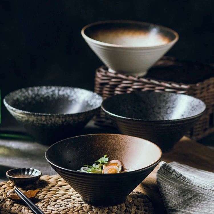 Japenese Inspired Ceramic Ramen Bowl