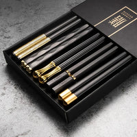 Set Of 5 Premium Metal Contemporary Chopsticks