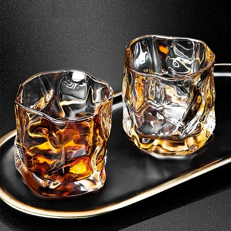 Premium Distorted Whiskey Glass