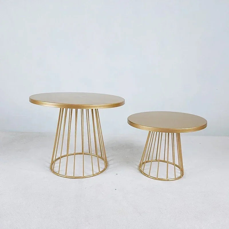 Gold Chic Minimalist Metal Cake Stand