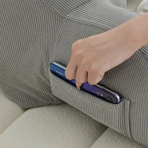 Luxury Corduroy Backrest Pillow With Arms & Removable Headrest