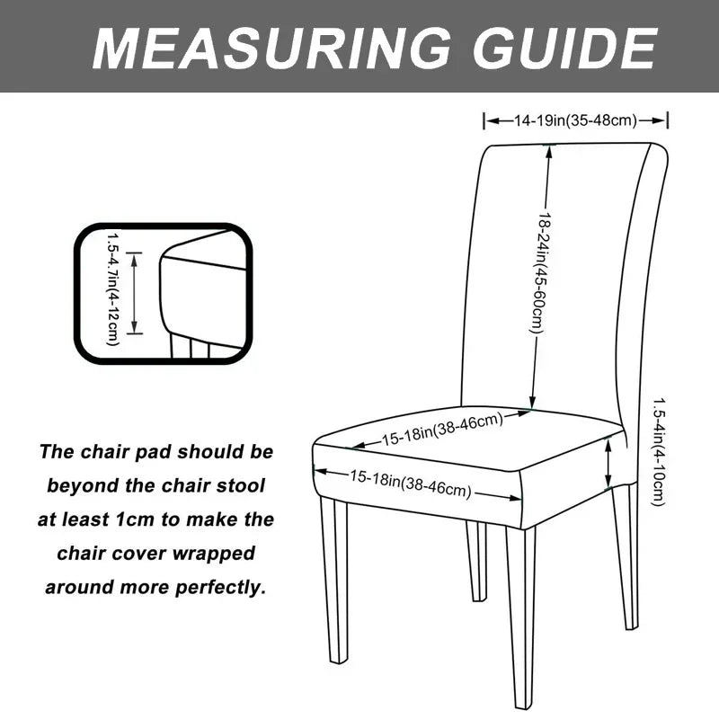 Waterproof Jacquard Dining Chair Cover