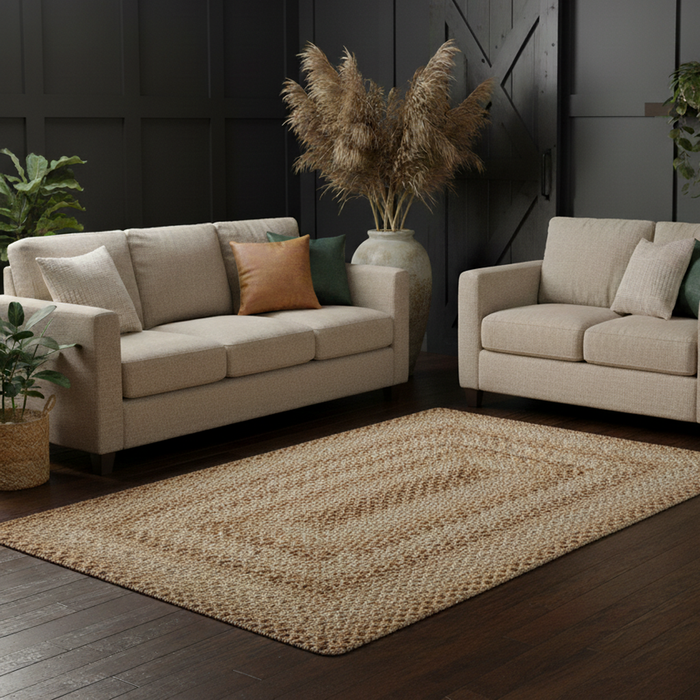 Natural Braided Jute Rug