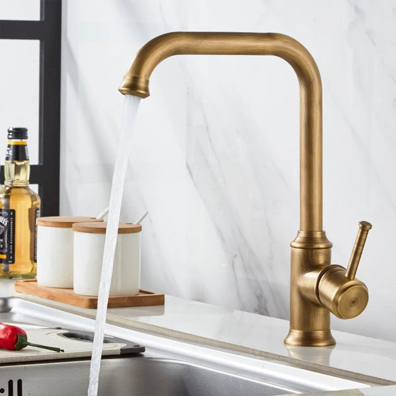 Vintage Brushed Brass Faucet