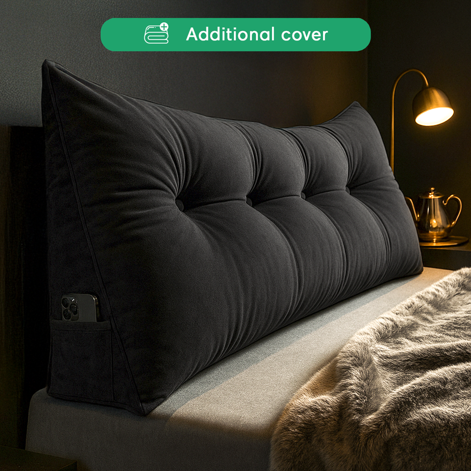 Extra hoes voor luxe wigkussen