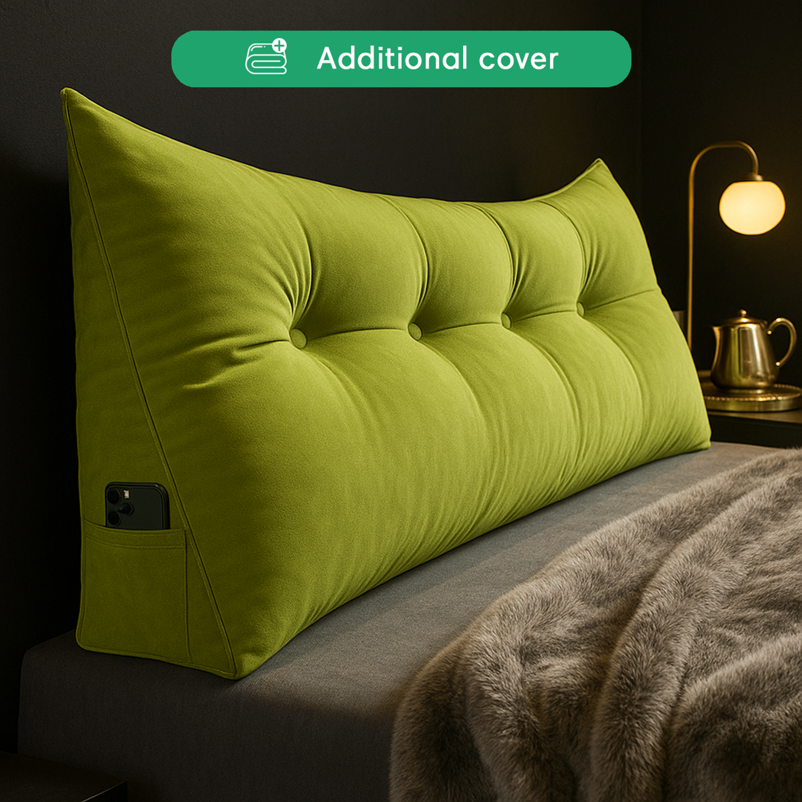 Extra hoes voor luxe wigkussen