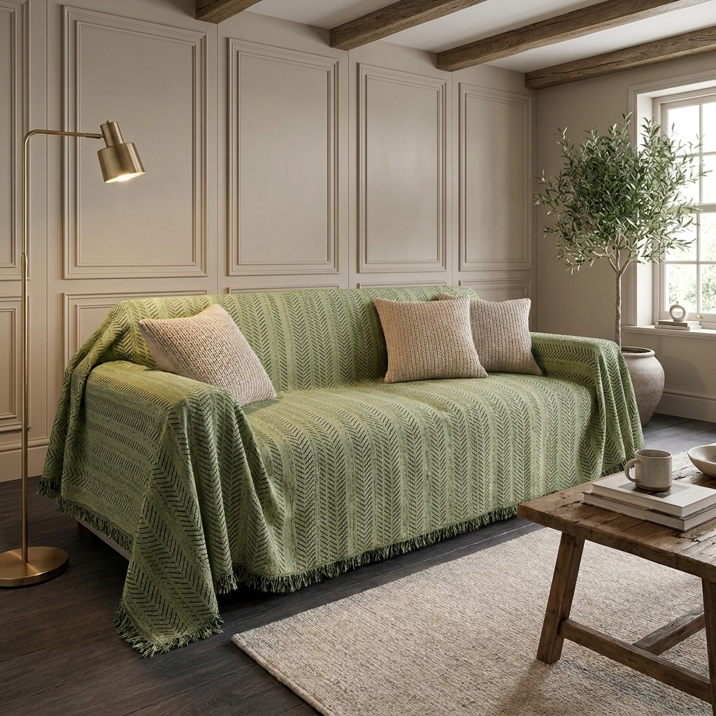 Herringbone Sofa Cover - Universal Fit For Sofas & Sectionals