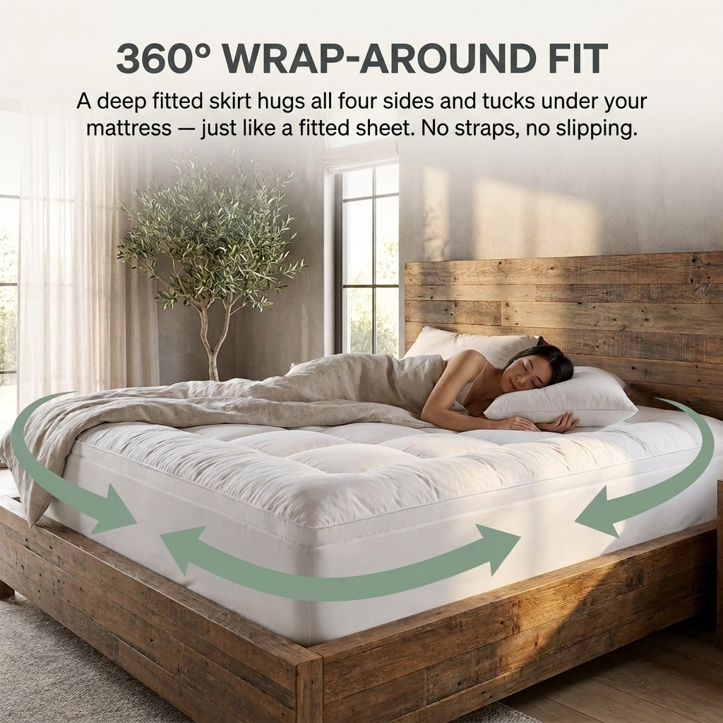 Luxury Deep-Pocket Fitted Mattress Topper
