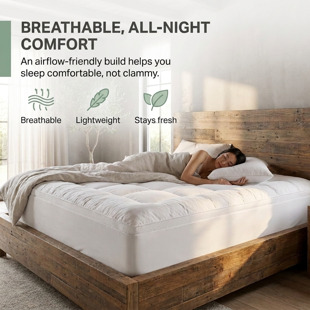 Luxury Deep-Pocket Fitted Mattress Topper