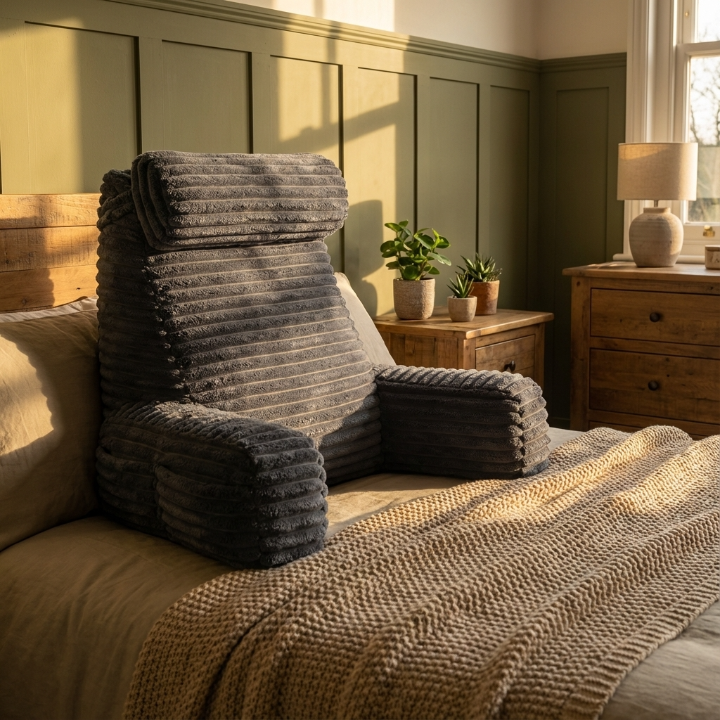 Rugleuningkussen met armleuningen en verstelbare hoofdsteun