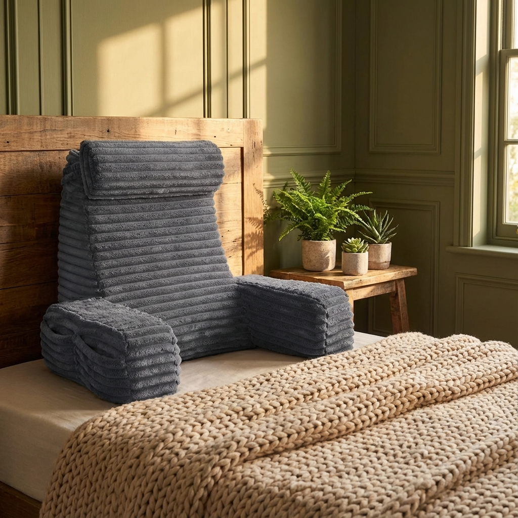 Rugleuningkussen met armleuningen en verstelbare hoofdsteun