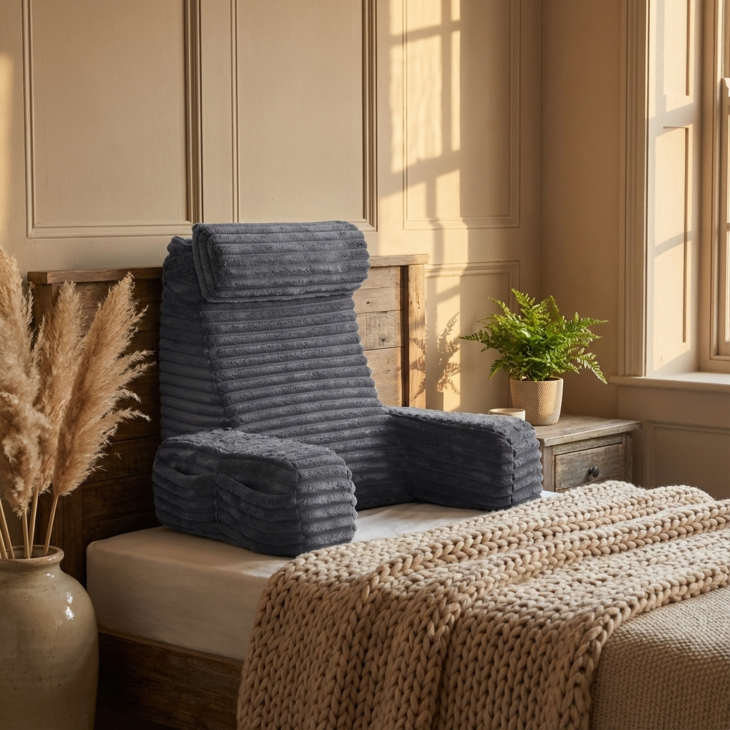 Rugleuningkussen met armleuningen en verstelbare hoofdsteun