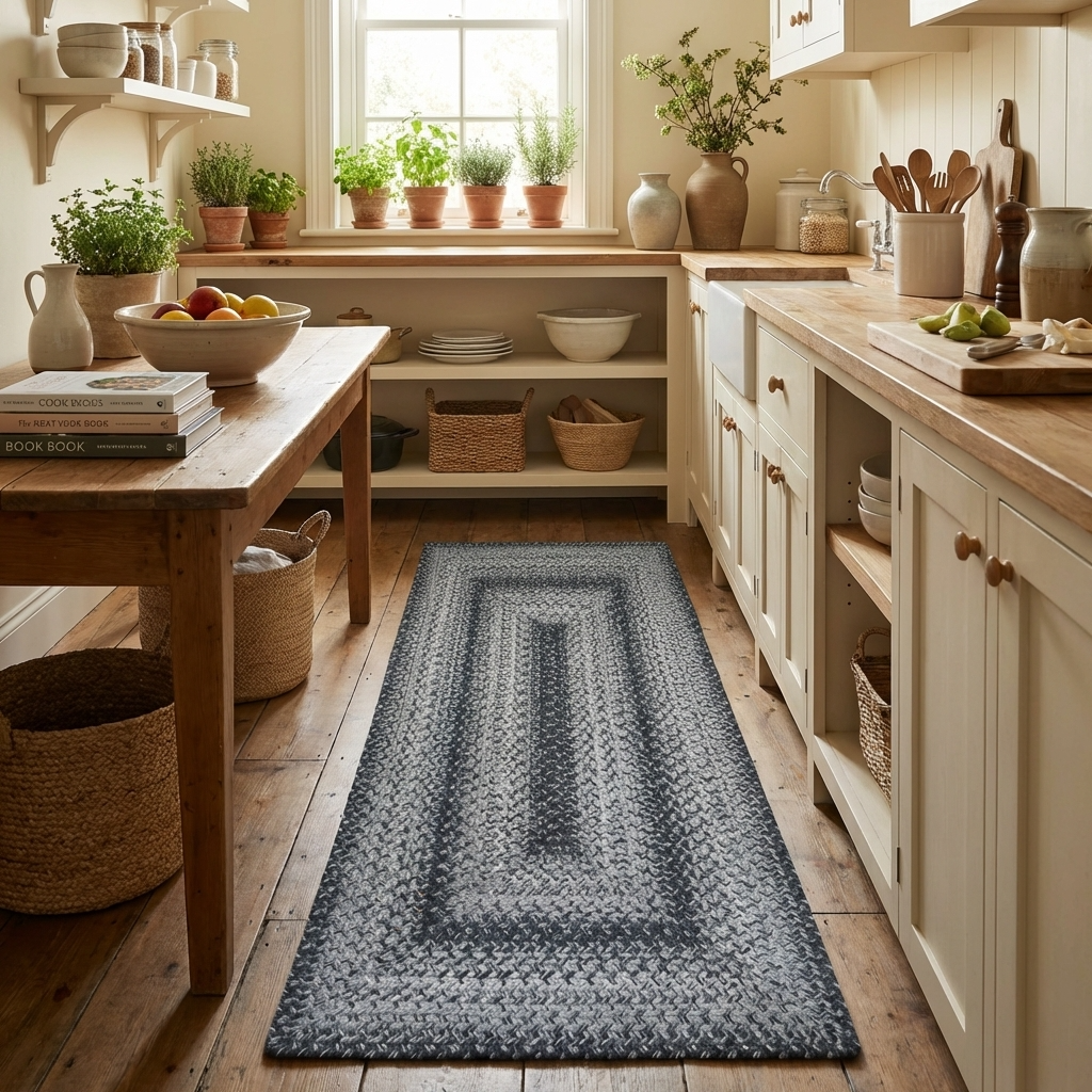 Flint Gray Braided Jute Rug