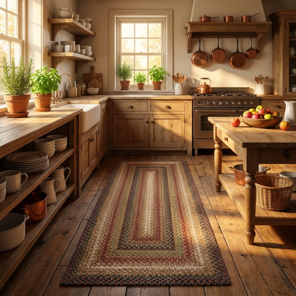 Gingerbread Multi Braided Jute Rug