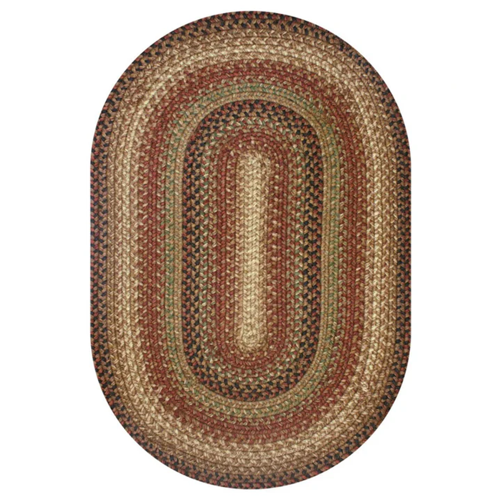 Gingerbread Braided Oval Jute Rug
