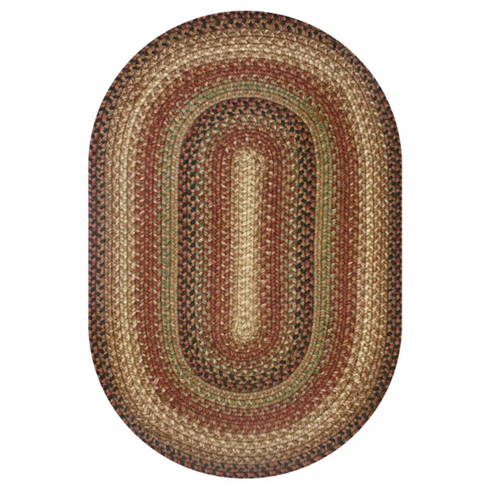 Gingerbread Braided Oval Jute Rug