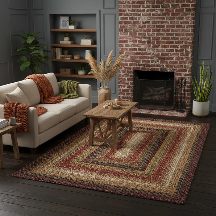 Gingerbread Multi Braided Jute Rug