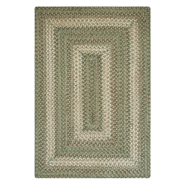 Olive Green Braided Jute Rug