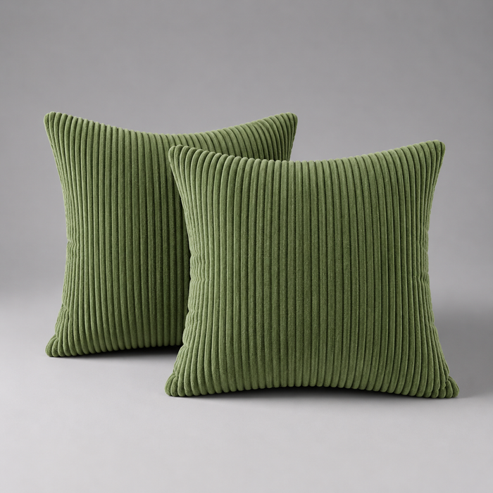 Ribbed Corduroy Throw Pillow Covers, Set of 2