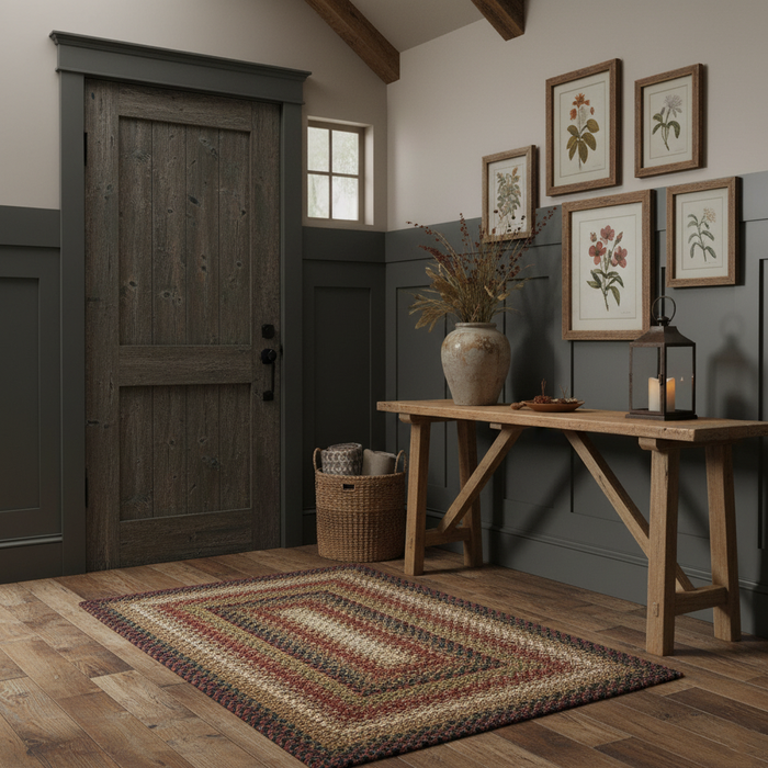 Gingerbread Multi Braided Jute Accent Rug