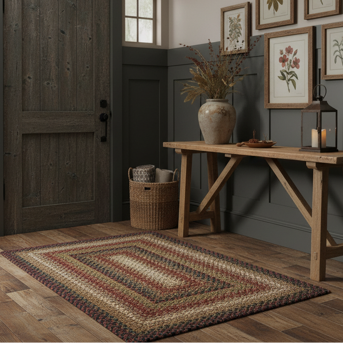 Gingerbread Multi Braided Jute Accent Rug