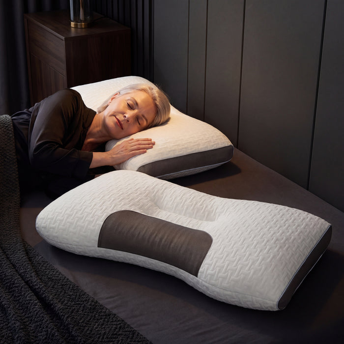 Hybrid Pillow For Back & Side Sleepers - Neck Support Pillow