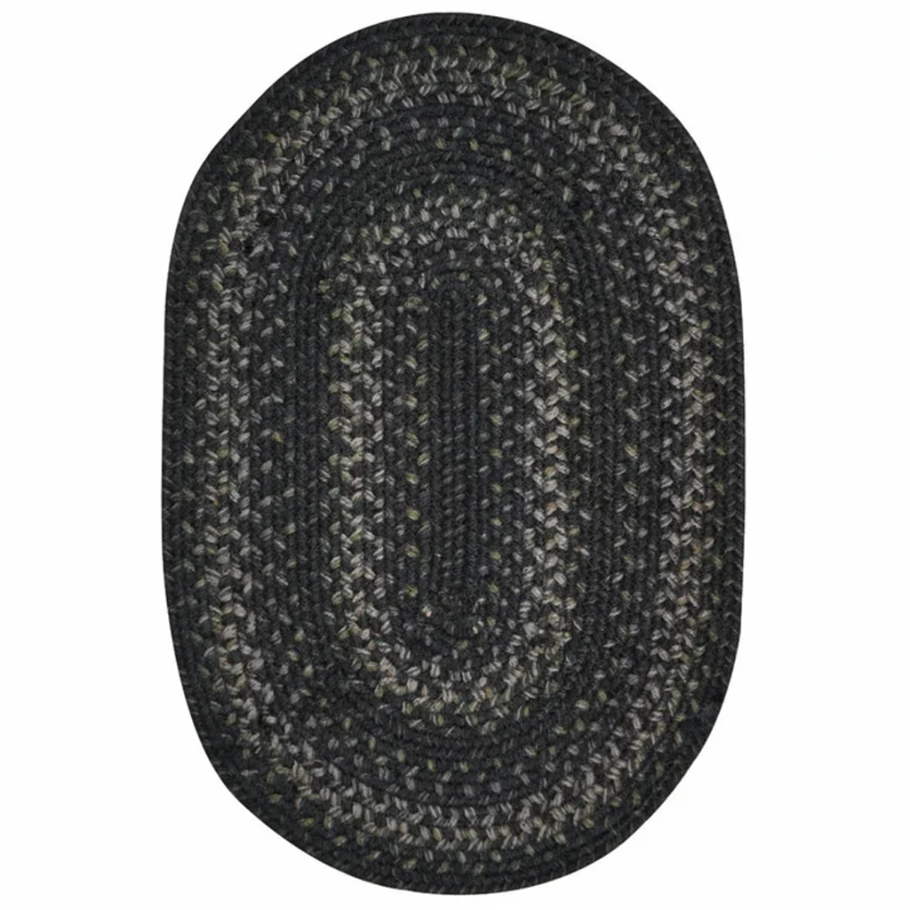 Jet Black Oval Jute Rug - Durable Area Rugs - Living Room Rug ...