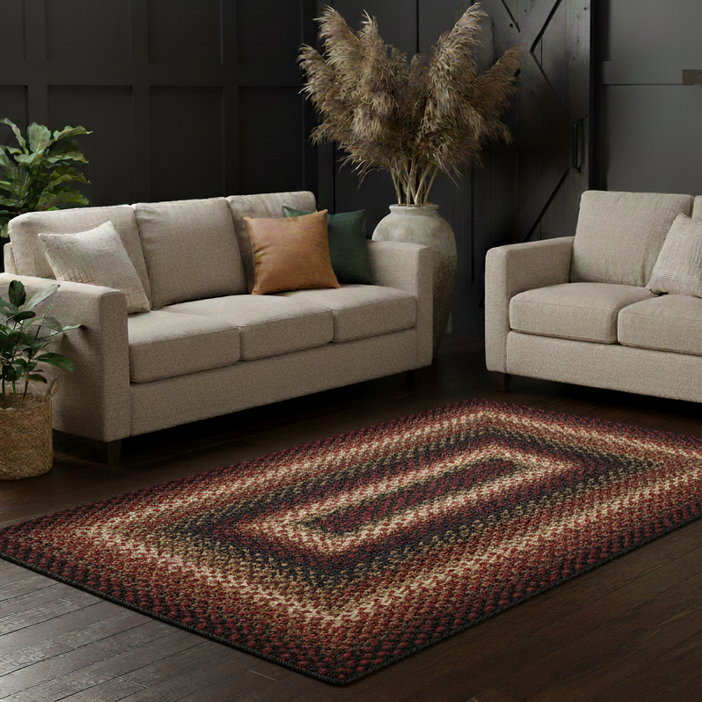 Harvest Red Multi Braided Jute Rug