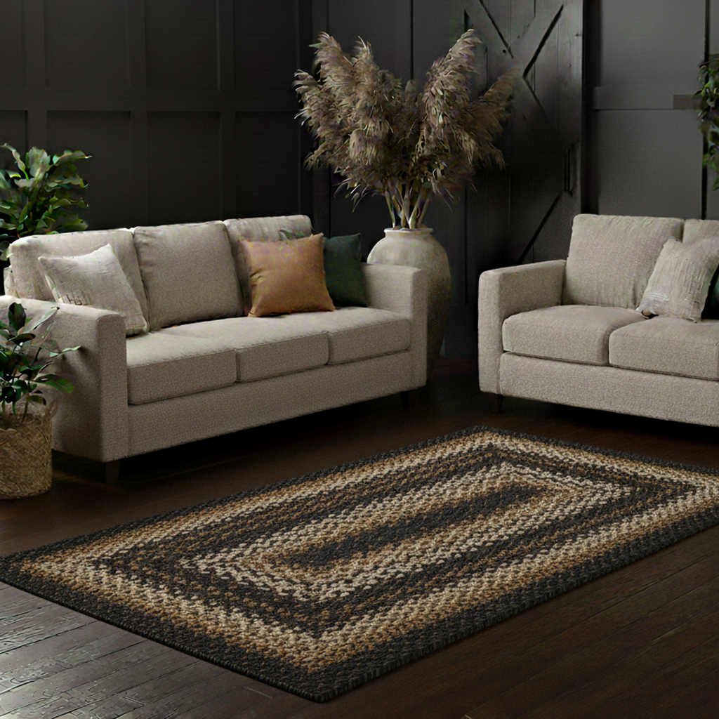 Kilimanjaro Black Braided Jute Rug