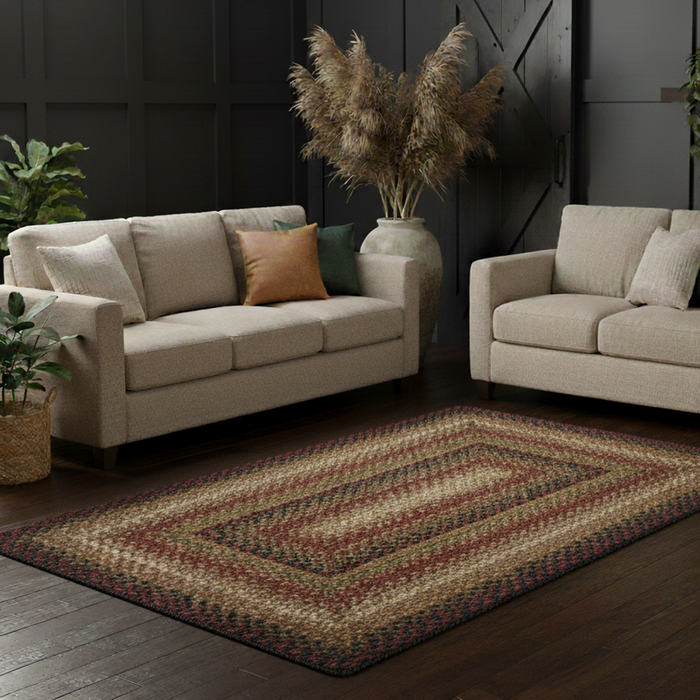 Gingerbread Multi Braided Jute Rug