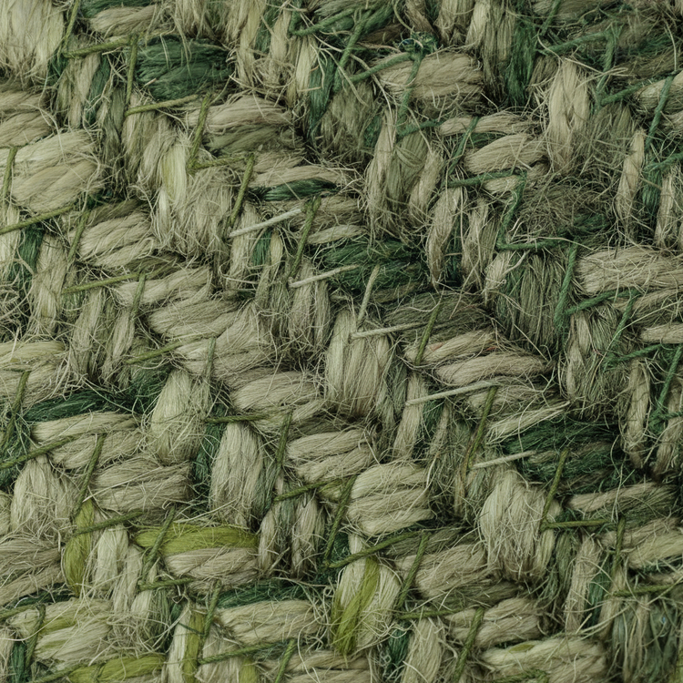 Close-up of the hand-braided natural jute weave