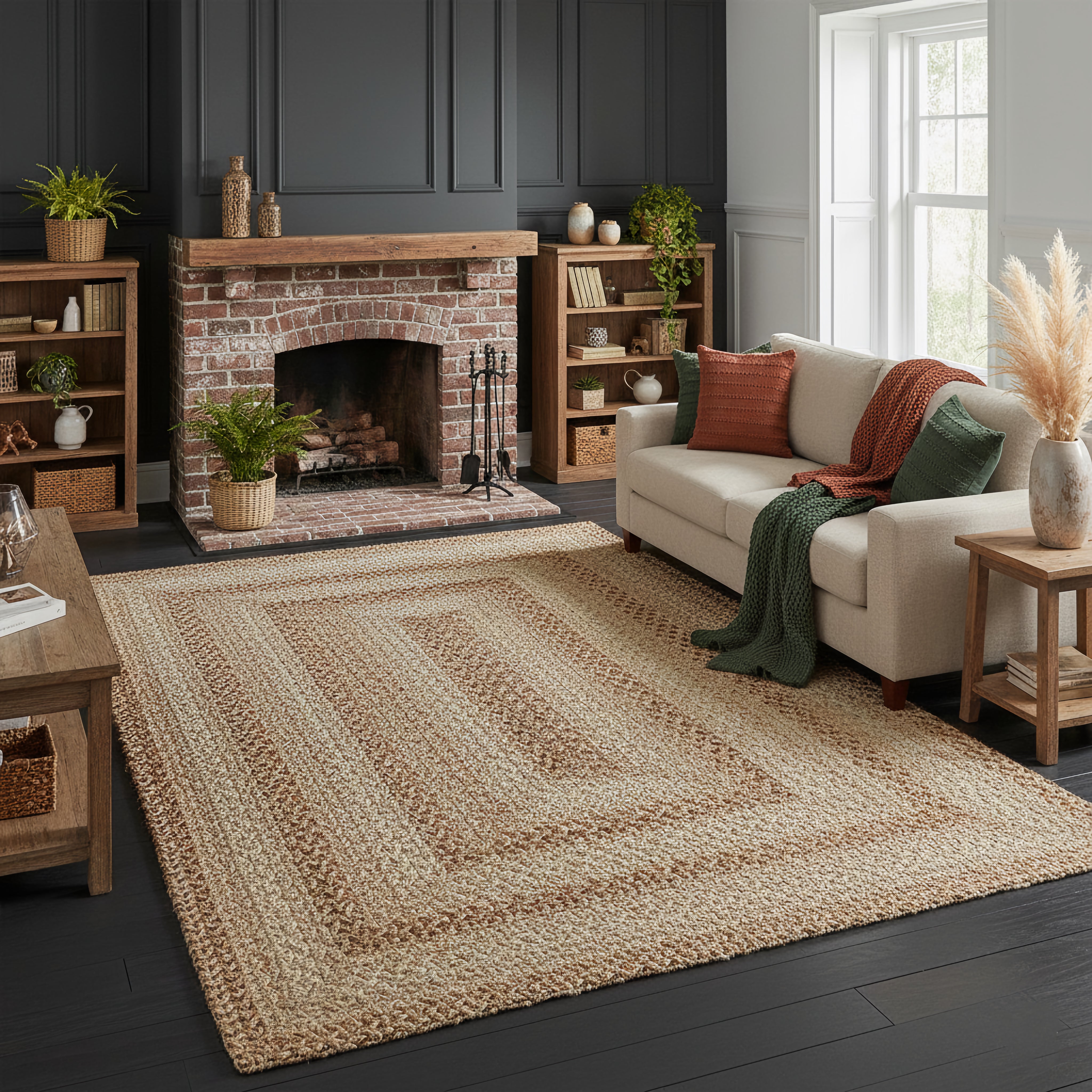 Natural Braided Jute Rug
