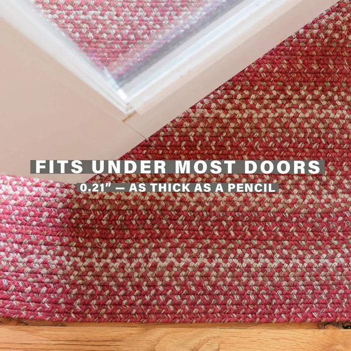 Apple Red Braided Jute Accent Rug