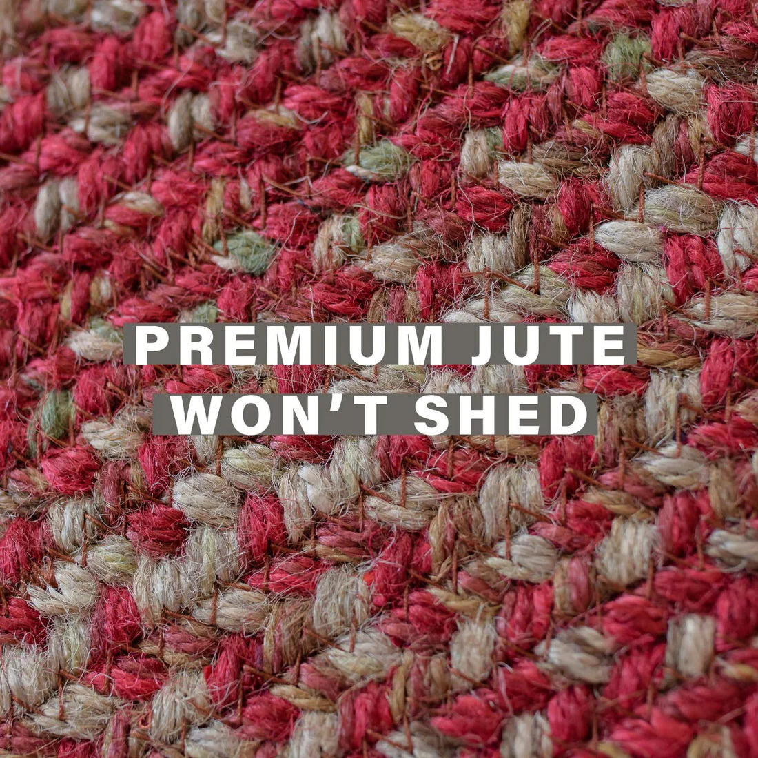 Round Jute Rug Red Red Braided Jute Rug - Durable Area Rugs - Living Room Rug - Entryway ...