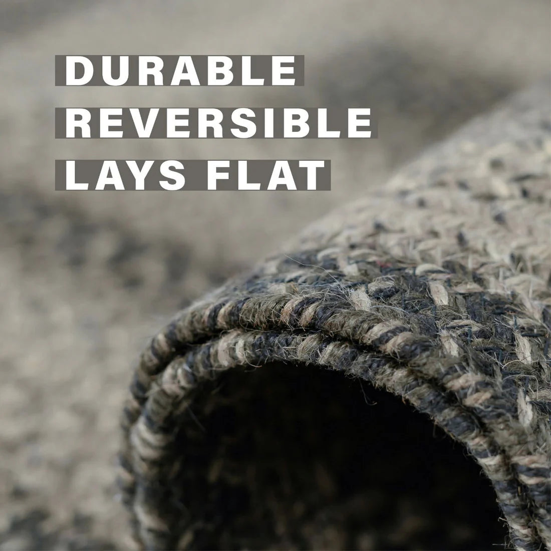 Flint Gray Braided Jute Accent Rug