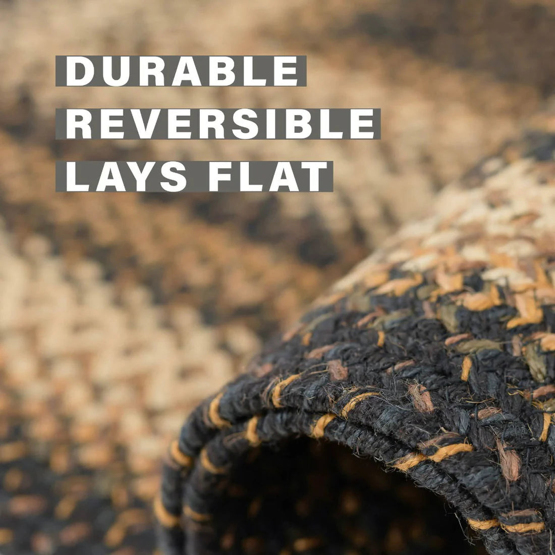 Kilimanjaro Black Braided Jute Rug