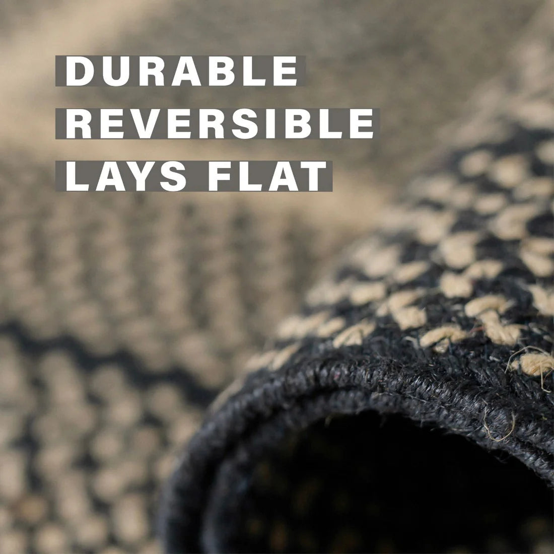 Charcoal Natural Braided Jute Accent Rug