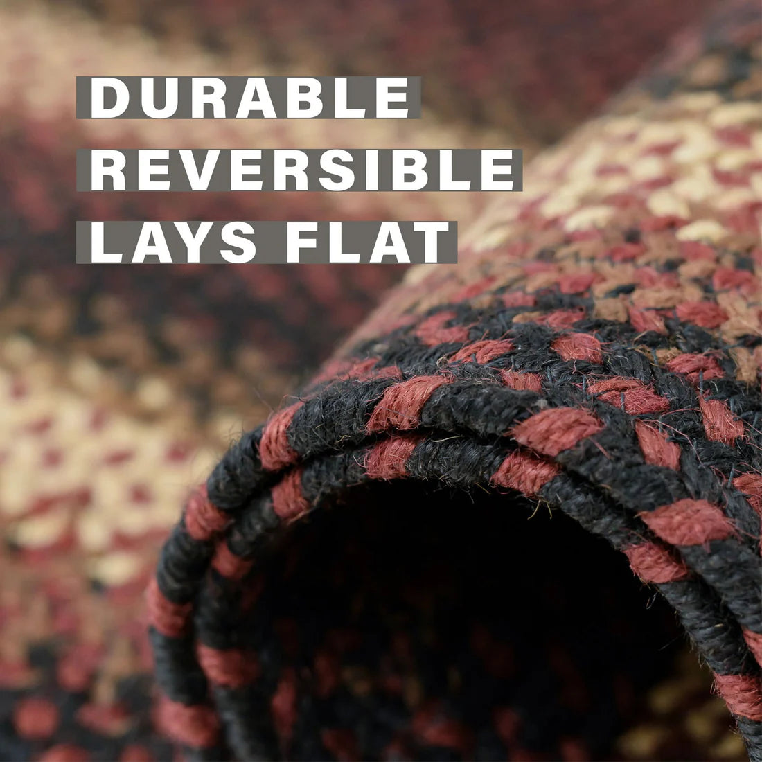 Harvest Red Multi Braided Jute Accent Rug