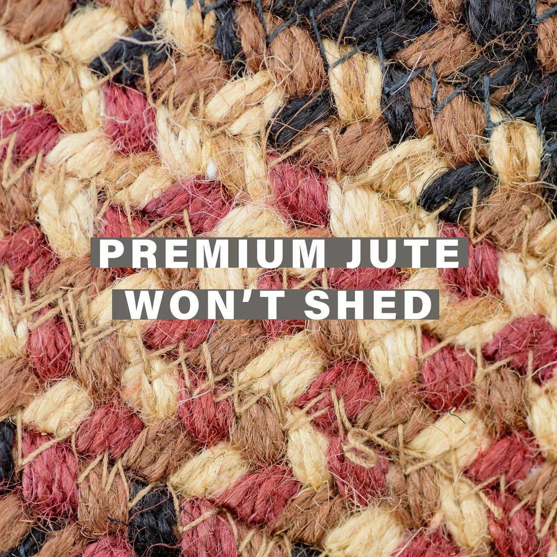 Harvest Red Multi Braided Jute Accent Rug